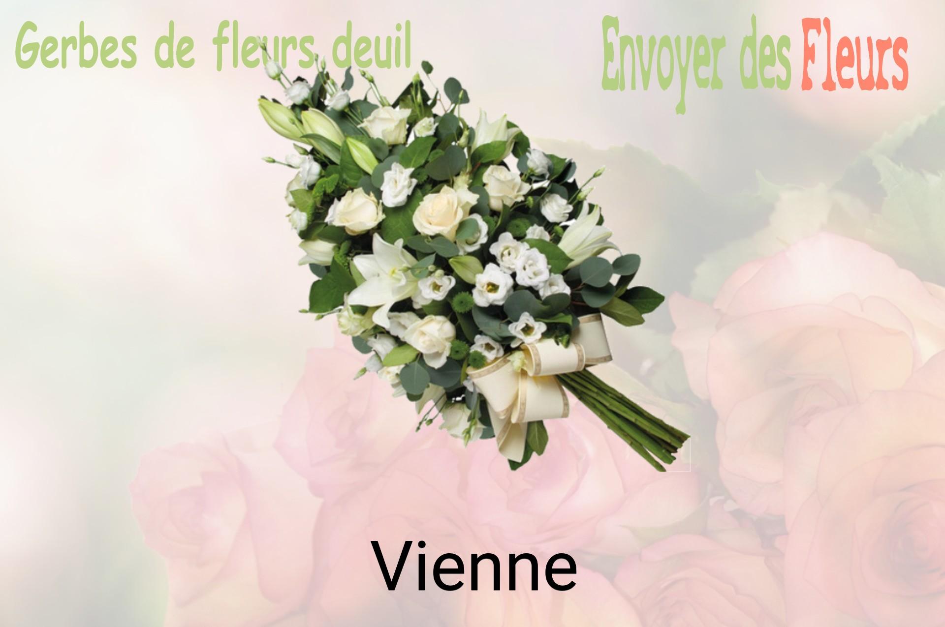 Gerbe de fleurs de deuil livrée à Vienne
